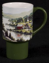 Lang Bill Saunders Laurentian Lake Scenic Tall Travel Coffee Mug
